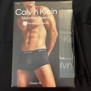 Calvin Klein Men's Black Microfiber Stretch Boxer Briefs